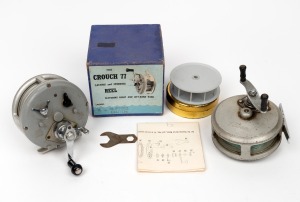 crouch 77 fishing reel 'Penn No.77 Bakelite Reel' 2 vintage Crouch fishing reels,