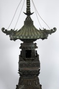 A Chinese bronze garden pagoda, manufactured in sections, 20th century, 125cm high. - 3