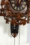 BLACK FOREST antique German weight driven cuckoo clock, time and gong striking movement, 19th/20th century, 58cm high. - 2