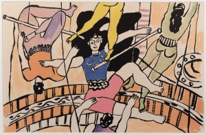 "CIRQUE" limited edition French lithographs by FERDINAND LEGER, mostly mounted, (qty)