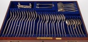 Antique silver plated cutlery in two drawer timber canteen, early 20th century, the canteen 53cm wide - 2