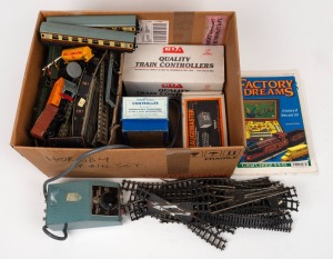 HORNBY model train, assorted track and accessories, (qty). (Track is 2cm narrow gauge).