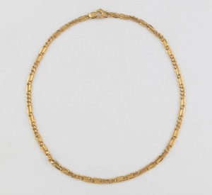 An 18ct gold necklace, 20th century, 50cm long, 39.5 grams