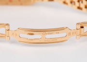CARTIER "Panth&egrave;re de Cartier" 18ct gold cased wristwatch on 18ct golf bracelet, near mint condition in original box with booklets, wallet and documentation, ​​​​​​​108.7 grams total weight including movement. - 4