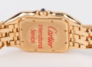 CARTIER "Panth&egrave;re de Cartier" 18ct gold cased wristwatch on 18ct golf bracelet, near mint condition in original box with booklets, wallet and documentation, ​​​​​​​108.7 grams total weight including movement. - 5