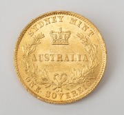 1860 Sovereign, Queen Victoria, Type 2, Sydney Mint reverse, aUnc. - 2