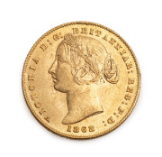 1868 Sovereign, Queen Victoria, Type 2, Sydney Mint reverse, aUnc.