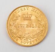 1868 Sovereign, Queen Victoria, Type 2, Sydney Mint reverse, aUnc. - 2