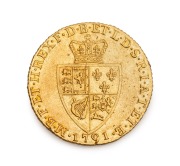 Great Britain, GEORGE III gold guinea, fifth bust or spade type, 1791, EF.