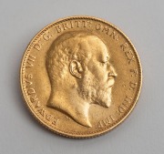 1910 Sovereign, Edward VII, St. George reverse, Sydney, EF. - 2