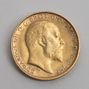 Half Sovereign, Edward VII, 1908 St. George reverse, Sydney Mint, VF. - 2