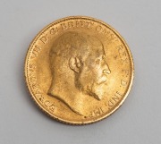 Half Sovereign, Edward VII, 1902 St. George reverse, Sydney Mint, VF; minor buckle. - 2