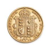 GREAT BRITAIN: Half Sovereign, Victoria, Jubilee head 1893 Shield reverse, VF.