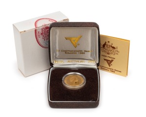 TWO HUNDRED DOLLARS, 1982 $200 gold Commonwealth Games, Proof; in original box of issue.