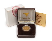 TWO HUNDRED DOLLARS, 1982 $200 gold Commonwealth Games, Proof; in original box of issue.