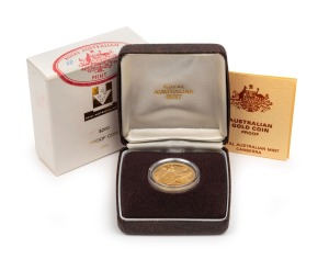 TWO HUNDRED DOLLARS, 1986 $200 gold Koala, Proof; in original box of issue.