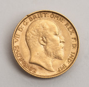 Half Sovereign, Edward VII, 1909 St. George reverse, Melbourne Mint, VF. - 2