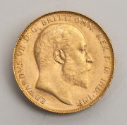 1908 Sovereign, Edward VII, St. George reverse, Perth, Unc. - 2