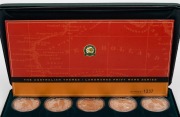 1999-2000 Kookaburra $1 (1oz.) Australian Themes / Landmarks Privy Mark Series, complete set of ten coins, in their presentation case, with numbered certification. - 2