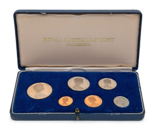 1966 Royal Australian Mint Proof set in dark blue case of issue; superb condition.