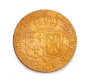 FRANCE: Louis XVI, 1785 Louis d'Or, Mint Mark A (Paris), gold; dull finish from treasure find.