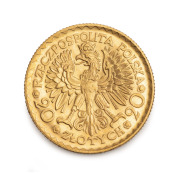 POLAND: 1925 20 zloty Boleslaw the Brave, gold, Unc.
