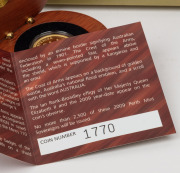 Perth Mint 2009 gold sovereign, 0.2354 troy oz, 91.67% purity, limited edition 1770/2500, in original case with CoA and box. - 2