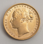 GREAT BRITAIN: VICTORIA, Young Head 1872 Sovereign, St. George reverse, EF. - 2