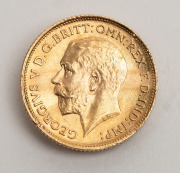 Half Sovereign, GEORGE V, 1915 St. George reverse, Sydney Mint, EF+. - 2
