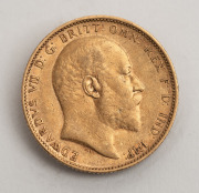1906 Sovereign, Edward VII, St. George reverse, Melbourne, EF. - 2