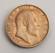 1910 Sovereign, Edward VII, St. George reverse, Melbourne, VF. - 2