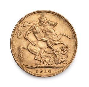 Great Britain: Edward Vii, 1910 Sovereign, Ef.