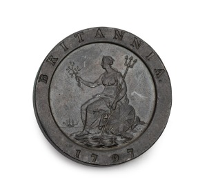 Great Britain, George III, "Cartwheel" Two Pence, 1797, aUnc.