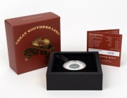 GREAT SOUTHERN LAND: Perth Mint 2020 1oz silver proof with opal centrepiece, limited edition 1459/5000, in original case with CoA and box.