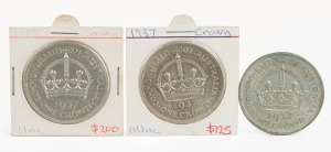 CROWNS: 1937 (2) and 1938, EF-aUnc. (3).