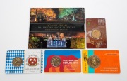 WORLD MONEY FAIR BERLIN: Group of five special-release uncirculated issues, comprising World Money Fair Berlin 2014 Exclusive Release Six Coin Uncirculated Set, World Money Fair 2015 $1 Ampelmann Privy Mark, Berlin 2016 50th Anniversary Of Decimal Currenc