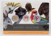 WMF BERLIN 2016: RAM 'Special Release Alphabet Collection' $1 three-coin carded frosted uncirculated silver set, in original plastic sleeve.