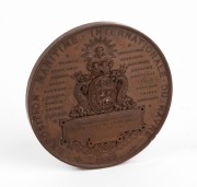 1868 EXPOSITION MARITIME INTERNATIONALE DU HAVRE, copper award medal (60mm, 97g) depicting the Prince Imperial and Napoleon III, the reverse engraved from the Jury for "A. BALLIN". Auguste Ballin (1842 - 1909) was a painter who specialised in maritime su - 2