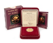 1995 Floral Emblems of Australia: $100 gold "The Waratah", uncirculated, in case of issue.