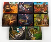 FIFTY CENTS - &frac12;oz SILVER PROOFS: Perth Mint Australian Bush Babies I (2011) and II (2013) coins, all in original cases with CoA and box, comprising echidna, bilby, kangaroo, sugar glider, koala, possum, wombat, and dingo. (8 items)