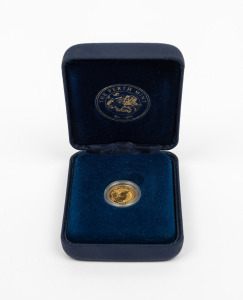 FIVE DOLLARS - 1/20oz GOLD: Perth Mint 2001 Australian Nugget coin, in original case.