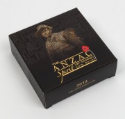 TWENTY-FIVE DOLLARS - &frac14;oz GOLD: Perth Mint 2014 'The ANZAC Spirit - 1914 "To Our Last Man and our Last Shilling"' proof, limited edition 512/1000, in original case with CoA and box. - 2