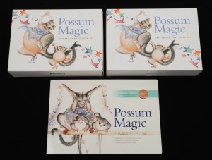 POSSUM MAGIC: Two RAM 2018 Possum Magic baby coin proof sets, both with original case/CoA/box, together with one 2017 Limited Edition Possum Magic Coin Collection. (3 items)