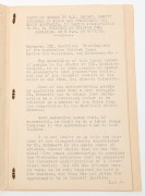 "DRAFT OF SPEECH BY E.P. RAMSAY, DEPUTY DIRECTOR OF POSTS AND TELEGRAPHS FOR SOUTH AUSTRALIA, IN MAKING PRESENTATION TO MR. C. GRIMMETT AT STATION 5CL, ADELAIDE, AT 8 P.M. ON 4/11/30" comprising of seven typed pages held within a blank cover with manuscri - 2