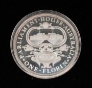 Cook Islands: 2003 $10 Parliament House Canberra 1927, 188g (6oz.) pure silver Proof.