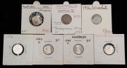 A nice group of Threepences, comprising of 1910 EF, 1912 VF, 1934/3 Overdate F, 1936 EF, 1942D Unc, 1943D Unc, and 1944S Unc. (7 coins).