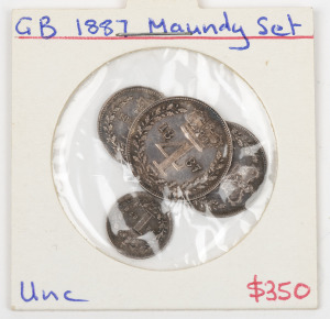 GREAT BRITAIN: 1887 Maundy set, (4) aUnc, but toned.