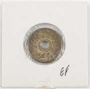 WW2 INTERNMENT CAMP CURRENCY TOKEN: One Penny, brass, EF. - 2