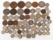 BRITISH ASIA: A QV-KGV accumulation of coins (310g) in a small wooden box; Ceylon, Hong Kong, India, Straits Settlements, mainly silver. (qty). Also noted a small, probably fake "diamond". - 2