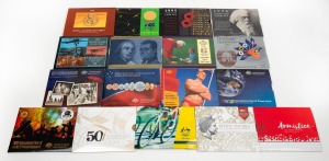 Group of seventeen RAM uncirculated coin sets, including 1996 Sir Henry Parkes, 2001 Centenary of Federation, 2009 ANDA Special Release International Year of Astronomy, 2017 WMF Special Release Effigy Of An Era, 2018 Armistice, and others. (17 items)